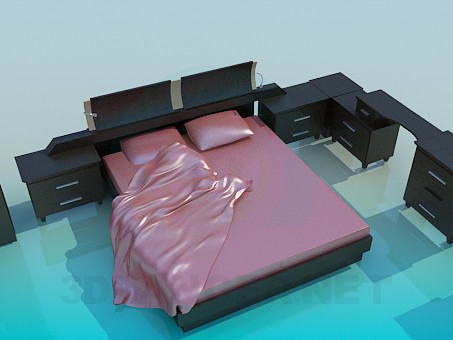 3d модель Мебель в спальню – превью
