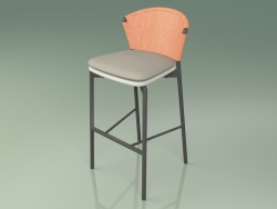 Bar stool 050 (Orange, Metal Smoke, Polyurethane Resin Gray)