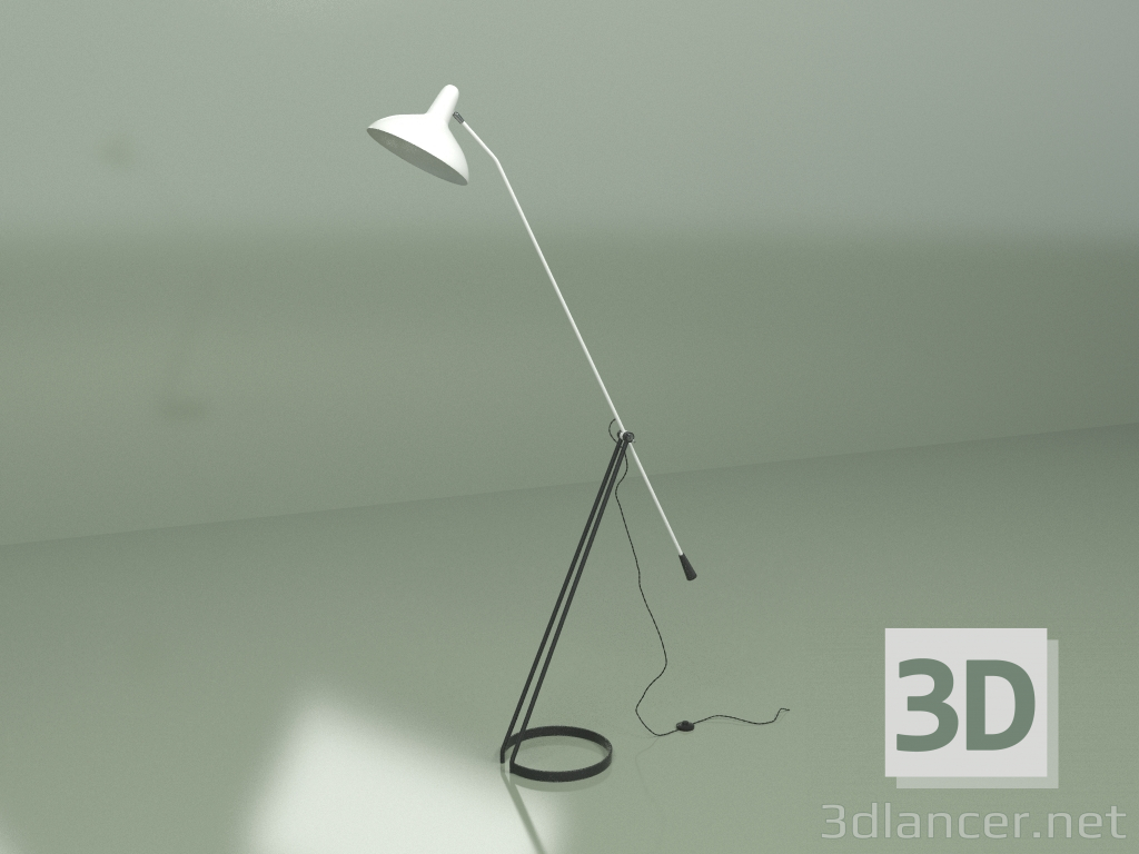 modello 3D Lampada da terra Floris (bianco) - anteprima