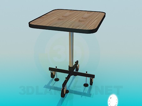 3d model Table on four wheels - preview