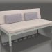 3d model Módulo sofá sección 4 (Gris cemento) - vista previa