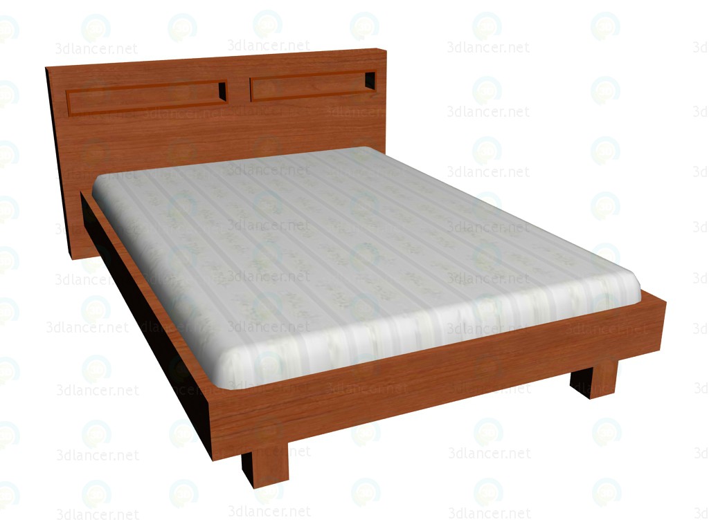 3 डी मॉडल बिस्तर 140x200cm - पूर्वावलोकन