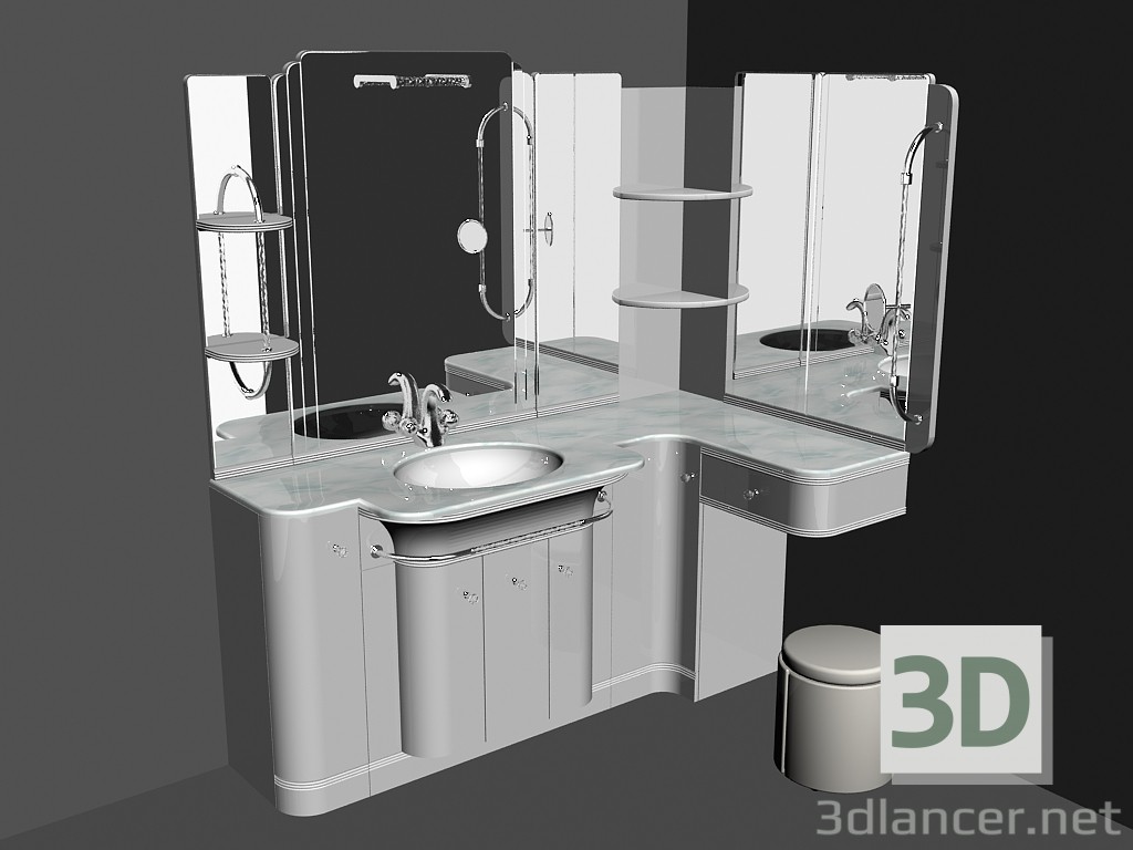 3d model Sistema modular para baño (canción) (64) - vista previa