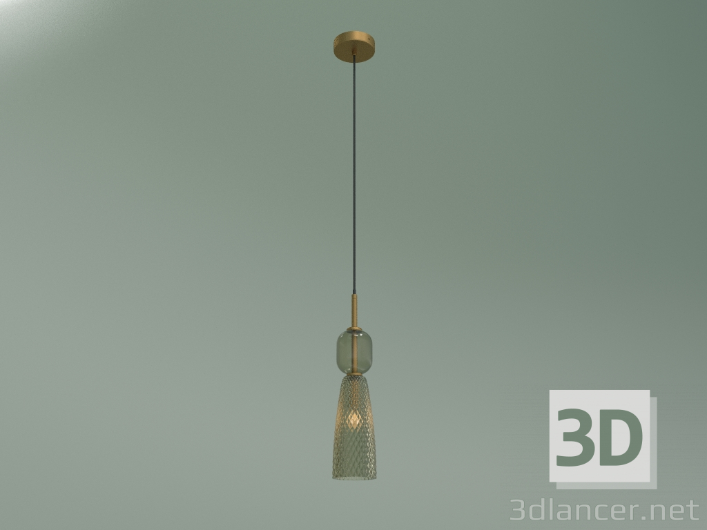 modello 3D Lampada a sospensione Glossy 50211-1 (ambra) - anteprima