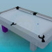 modello 3D tavolo da biliardo chiaro - anteprima