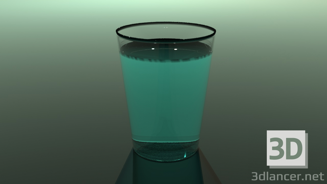 3d модель стакан – превью
