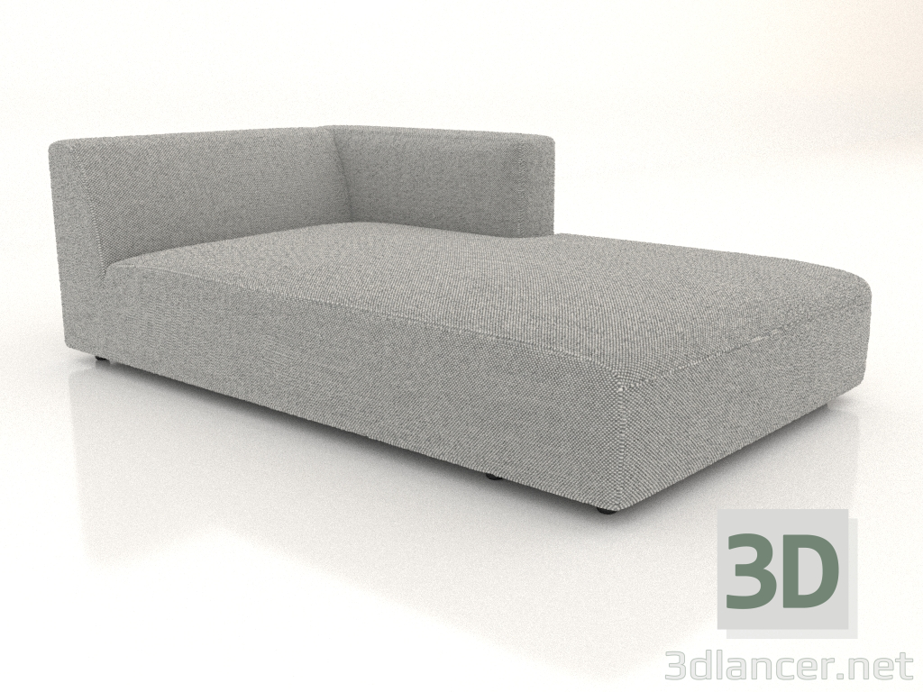 3d model Chaise longue (XL) 103x205 with an armrest on the right - preview