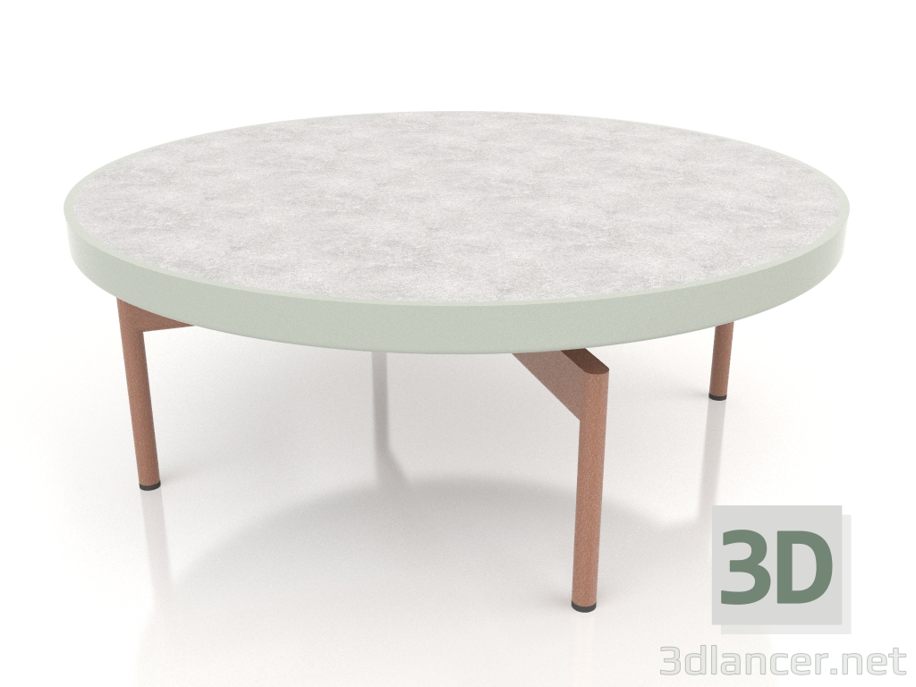 modello 3D Tavolino rotondo Ø90x36 (Grigio cemento, DEKTON Kreta) - anteprima