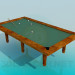 3d model billiard table - preview