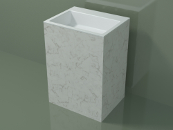 Freestanding washbasin (03R136303, Carrara M01, L 60, P 48, H 85 cm)