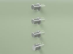 Conjunto de misturador termostático com 3 válvulas de corte (16 50, AS)
