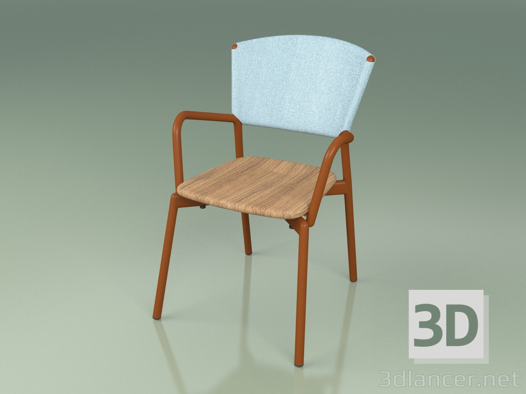 modèle 3D Chaise 021 (Métal Rouille, Ciel) - preview