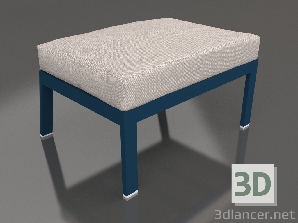 3 डी मॉडल कुर्सी के लिए पाउफ़ (ग्रे नीला) - पूर्वावलोकन