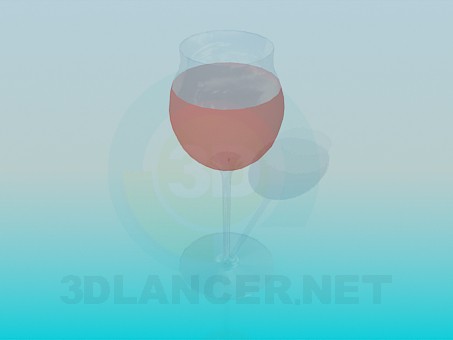 Modelo 3d Um copo de vinho - preview