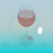 3d model A glass of wine - preview