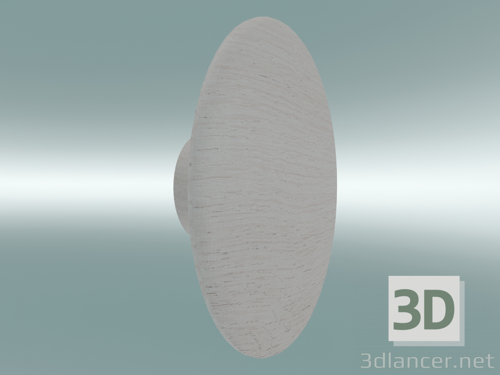 modello 3D Appendiabiti Dots Wood (Ø17 cm, Rosa) - anteprima