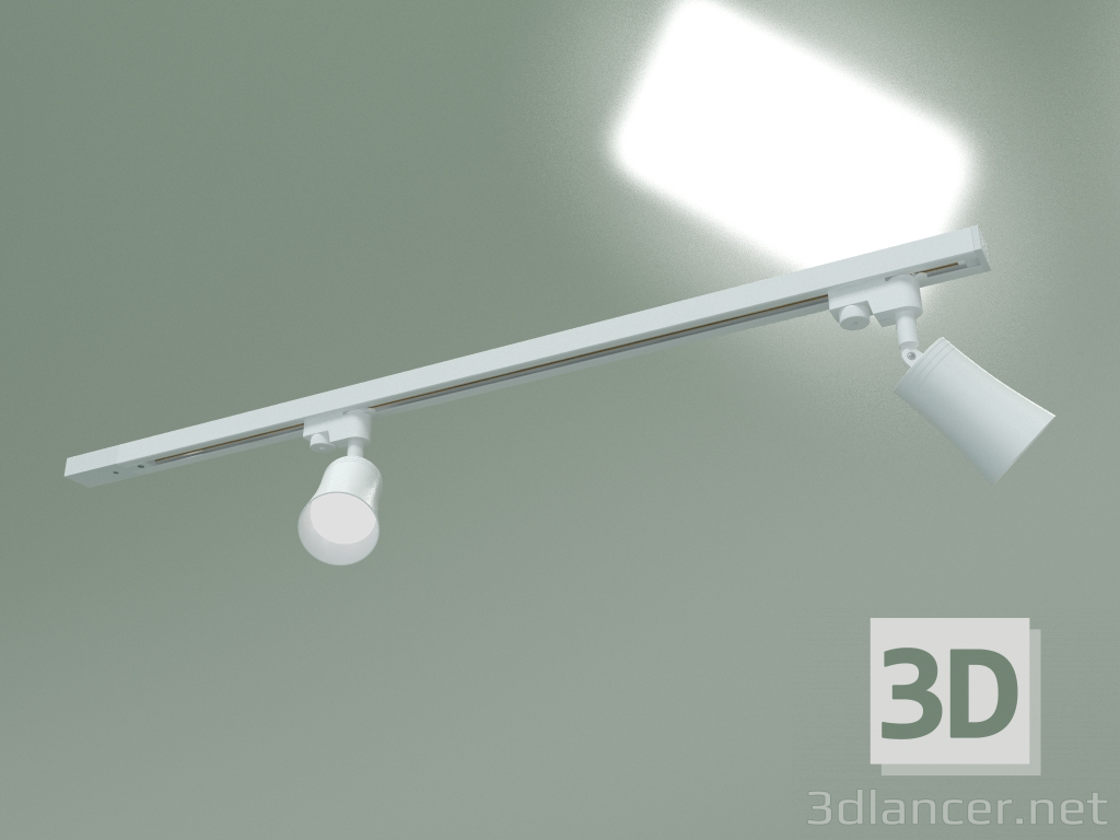 3d модель Трековый светильник Vetro GU10 (белый) – превью