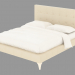 3d model cama doble con cuero guarnecido LTTOD1-179 - vista previa