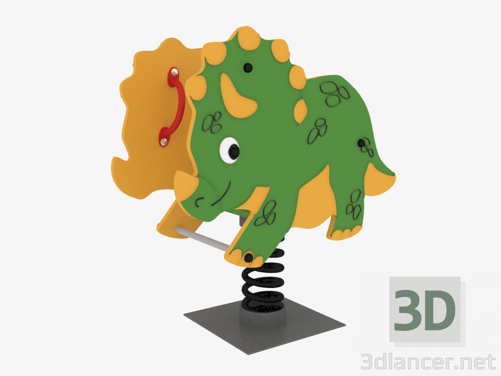 3D modeli Çocuk oyun alanı sallanan sandalye Dinozor (6110) - önizleme