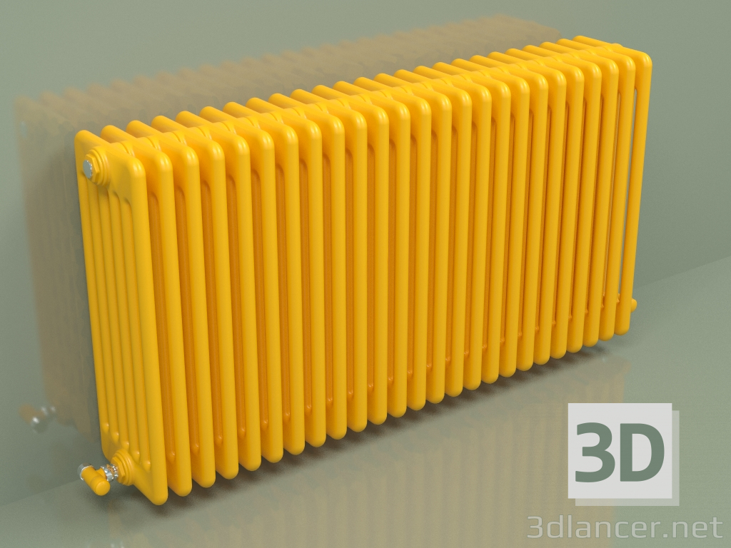 modello 3D Radiatore TESI 6 (H 600 25EL, giallo melone - RAL 1028) - anteprima