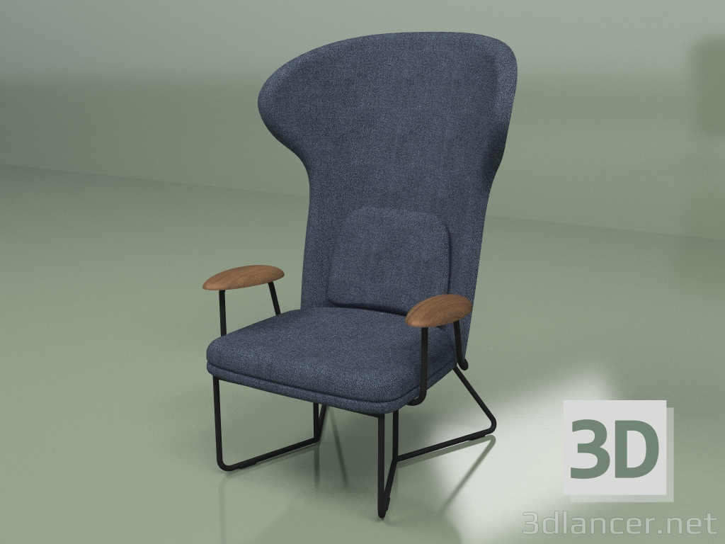 3D modeli Chillax yüksek arka koltuk - önizleme