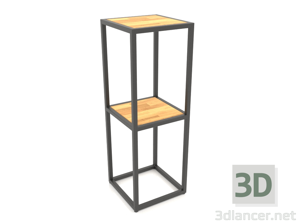 3d model Square console rack (WOOD, 30x30x86, 2 shelves) - preview