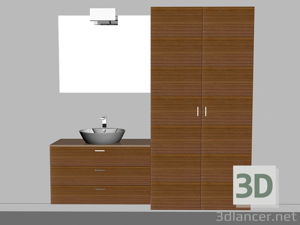 3d модель Модульная система для ванной комнаты (композиция 27) – превью