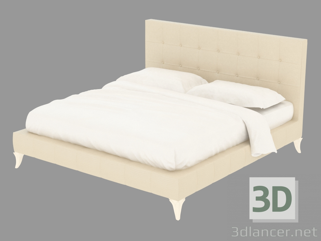 3d модель Ліжко двоспальне в шкіряній обробці LTTOD1-199 – превью