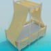 3d model Canopy bed - preview