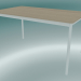 3D Modell Rechteckiger Tischfuß 140x80 cm (Eiche, Weiß) - Vorschau