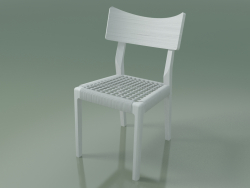Chair (21, White Woven, Glossy White)