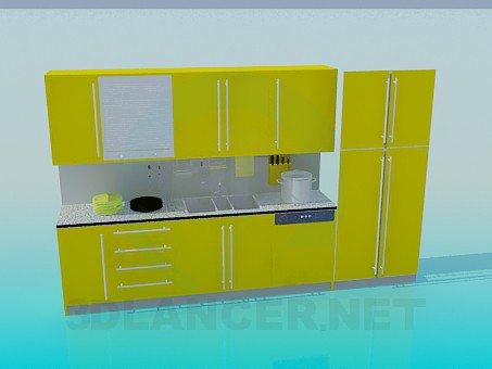 3D modeli Mutfak mobilya - önizleme
