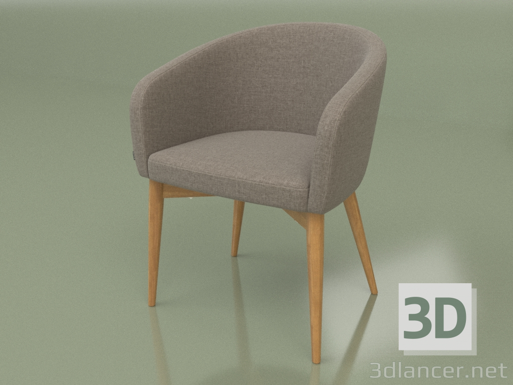 3d model Chair Torino (Oak) - preview