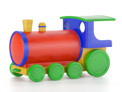 tren de juguete de madera