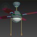 3D modeli Tavan fanı ile hafif sığdırma - önizleme