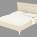 Modelo 3d cama de casal com couro LTTOD2-187 guarnição - preview