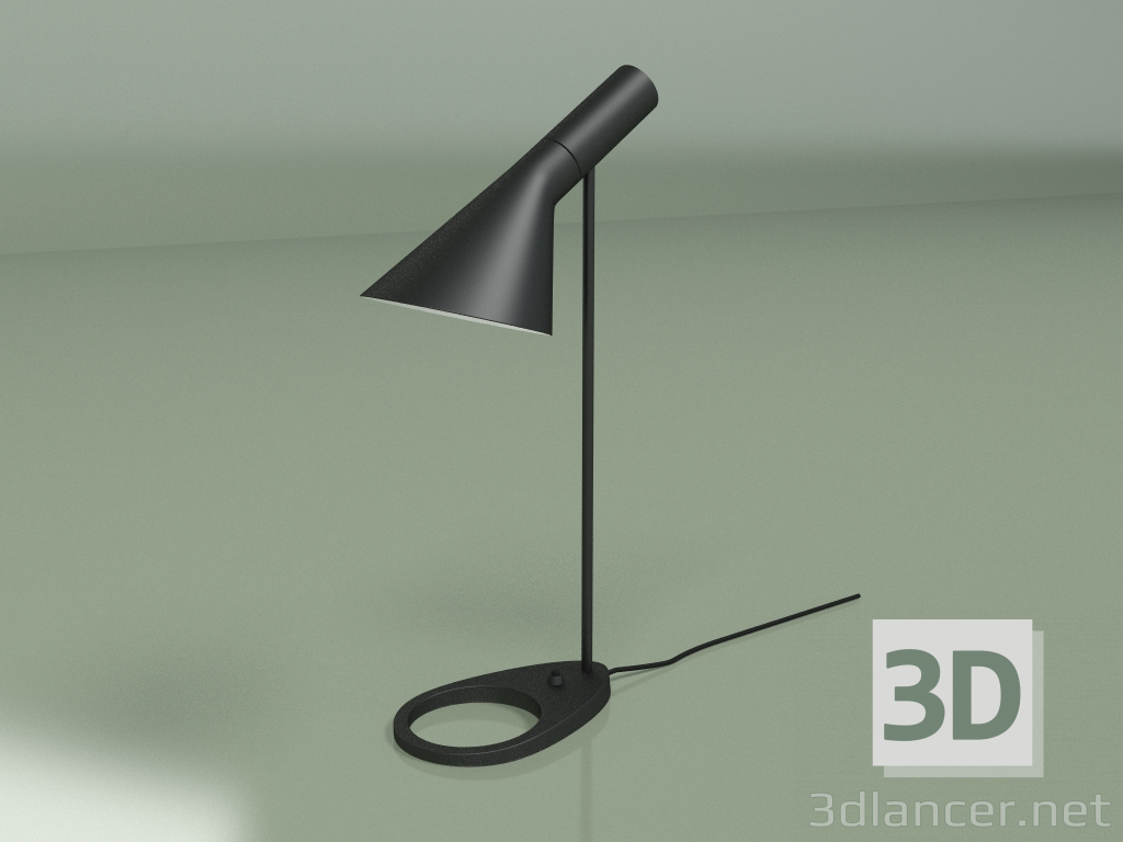 3d model Lámpara de mesa AJ EB (negra) - vista previa