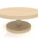 3 डी मॉडल कॉफी टेबल जेटी 022 (डी = 800x350, लकड़ी सफेद) - पूर्वावलोकन