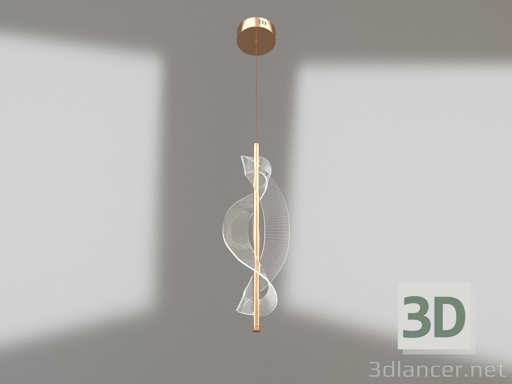 modello 3D Ciondolo Jill oro (08047-1A,33) - anteprima