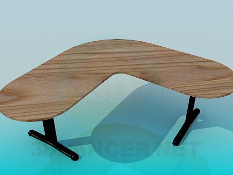 3d model Angular desk - preview