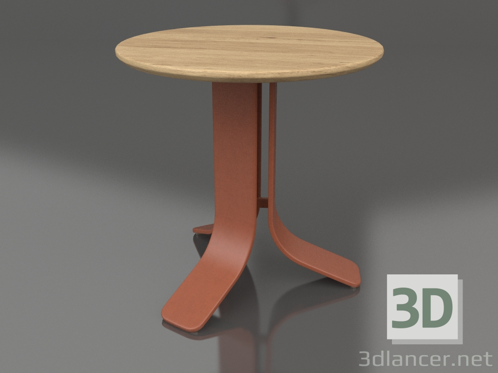 modèle 3D Table basse Ø50 (Terre cuite, Bois Iroko) - preview