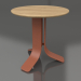 3d model Coffee table Ø50 (Terracotta, Iroko wood) - preview