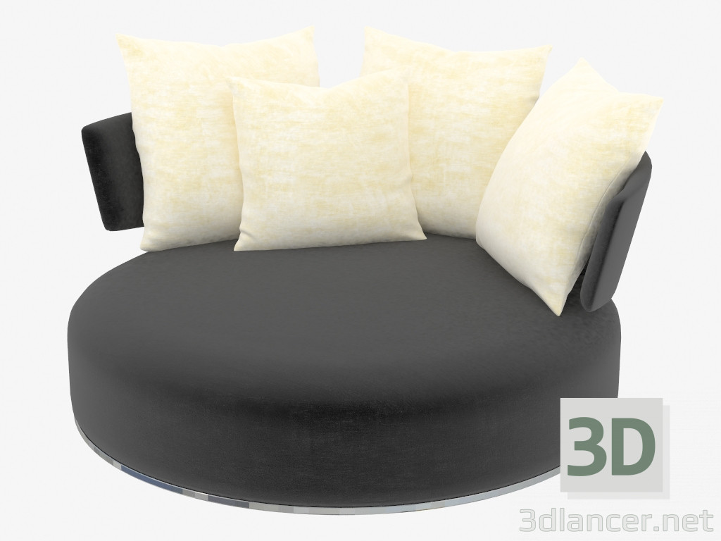 3d модель диван круглий – превью