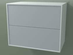 Ящик двойной (8AUBCA01, Glacier White C01, HPL P03, L 60, P 36, H 48 cm)
