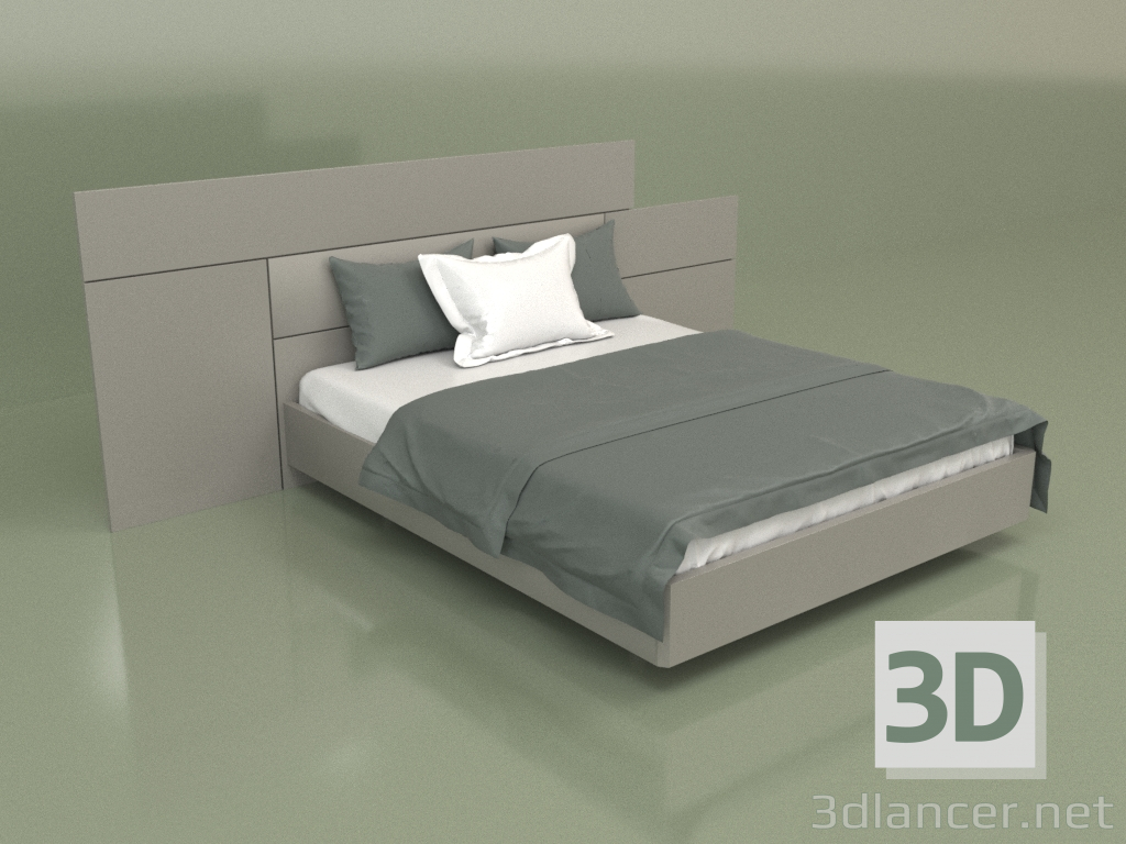 3d модель Ліжко двоспальне Lf 2016 (Сизий) – превью