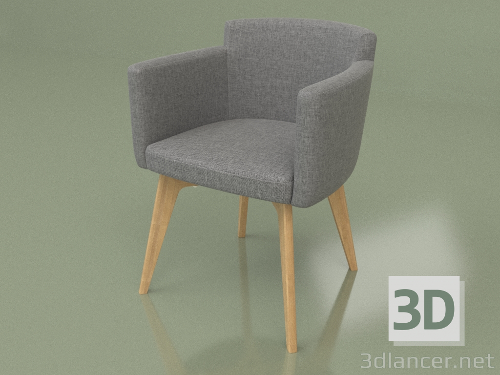 3D modeli Sandalye Wien (Beyaz meşe) - önizleme