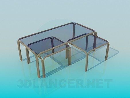 3d model Conjunto de mesas de luz - vista previa