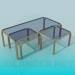 3d модель Набор легких столов – превью