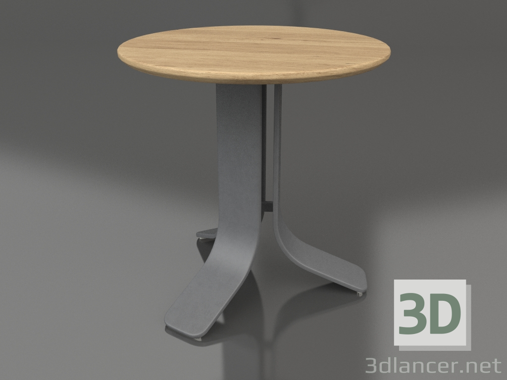 modello 3D Tavolino Ø50 (Antracite, Legno Iroko) - anteprima