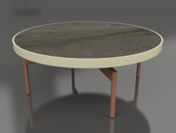 Round coffee table Ø90x36 (Gold, DEKTON Radium)